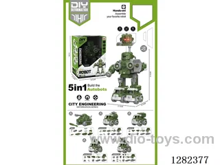 5-in-1 Transformable Military Series - Sound & Light, Battery Included