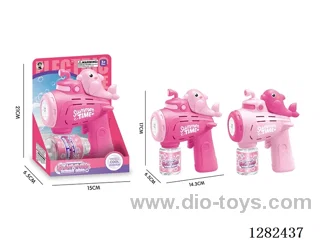 6-Hole LED Dolphin Bubble Gun 70ML (Battery Not Included)
