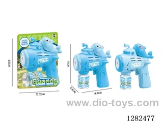 Light-Up Dolphin Bubble Gun 70ML (Batteries Not Included)