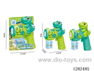 Light-Up T-Rex Bubble Gun 70ML (Batteries Not Included)