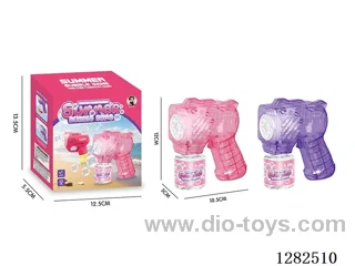 Electric Light-Up Small Multi-Hole Bubble Gun 70ML (Batteries Not Included)