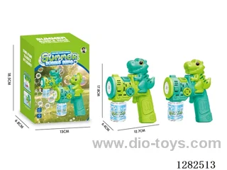 Light-Up T-Rex Bubble Gun 70ML (Batteries Not Included)