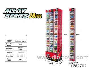 1:64 Metal Pull-Back Cars (20-PCS)