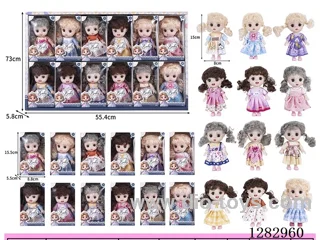 6-inch Solid-Body Dolls, 12 Styles, 12 PCS