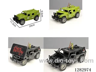 Inertial Four-Door Armored Vehicle with Building-Block Figures