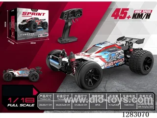 1:18 2.4G Brushed Full-Scale High-Speed Car with Light Included Battery