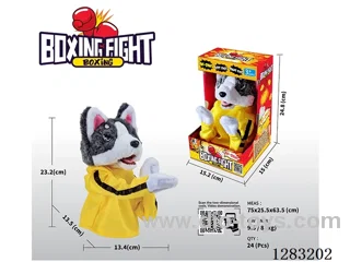 B/O Plush boxing toy with sound not included battery