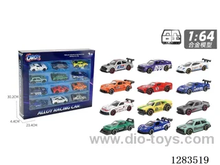 1:64 free wheel alloy car 12PCS