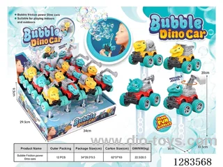 inertia dinosaur car bubble toys 12PCS