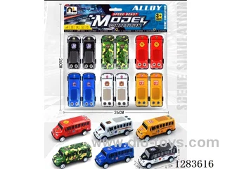 Pull Back Die-Cast 8.2CM City Bus (12 pcs)