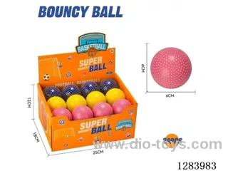 6cm Beaded Ball - Rubber Bounce Ball 24PCS