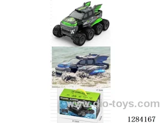 Amphibious Land-Water Vehicle 1:18 4WD 2.4G RC Waterproof Waterproof Remote Control included battery