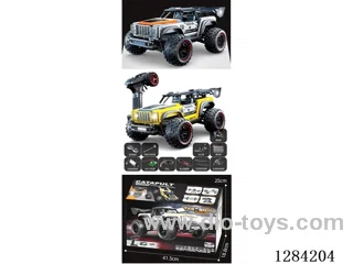 High-Speed Car, Brushed Motor, 1:14 , 30 km/h, 4WD, 2.4 GHz RC, alloy Body, Lights included battery