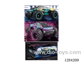 High-Speed Car, Brushed Motor, 1:16 , 35 km/h, 4WD, 2.4 GHz RC, Lights included battery