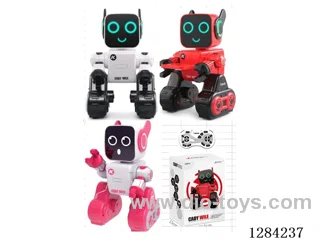 RC Robot 2.4G W L/M/ Programmable Movements/Built-in Voice/Touch Sensing/Coin Interaction/Dancing/High-Five Interaction/Recording included battery