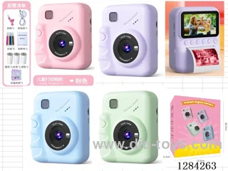 Camera / Instant printing / 3-inch screen / 12 built-in languages / Webcam / Photo capture / Video recording / SD card support included battery
