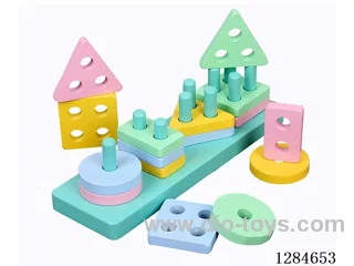 Wooden Macaron Rectangular Stacking Set
