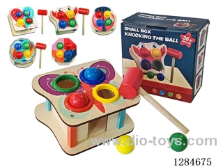 Wooden Pile-and-Hammer Ball Game (Multiple Styles)