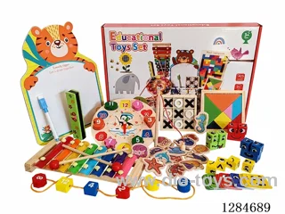 Wooden Educational Toy Set - 8PCS Set