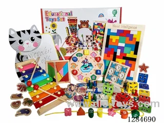 Wooden Educational Toy Set - 9PCS Set