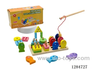 Wooden Building Blocks Set 4: Columns/Fishing