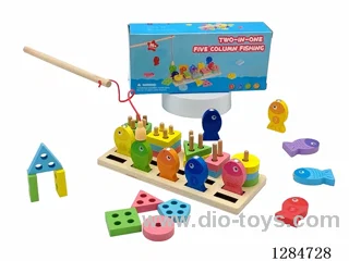 Wooden Building Blocks Set 5: Columns/Fishing