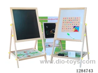 Wooden Flip-Over Black and White Drawing Board
