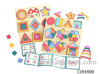 Wooden Montessori Early Learning Building Blocks Puzzle