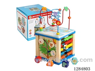 Wooden Multi-Functional Bead Stringing Treasure Box