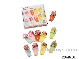 Wooden Ice Cream Block Matching/Stick Insertion Activity
