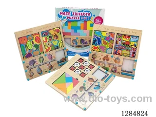 Wooden Marble Maze 3-in-1 (Multiple Styles)