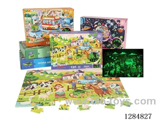 120PCS Educational Glow-in-the-Dark Puzzle