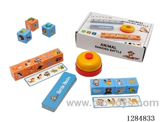 Wooden Building Block Animal Sorting Matching Game