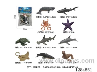 Small Solid Marine Animals (10-Pack)