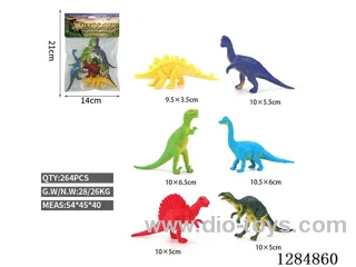 Medium Solid Dinosaurs (6 pcs)