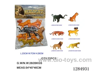 6 Large Hollow Wild Animals