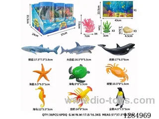 Sea Animals + Accessories 20PCS Set (6 Tins)