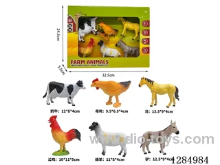 Large Farm Animals 6 styles Display Box Set