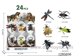 Insects 6 Varieties, 24-PCS Hanging Board Display Box