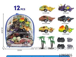 Pull-Back Dinosaurs + Accessories 12 styles Small Backpack Set