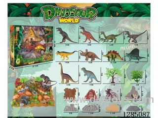 Large Dinosaurs + Accessories in Color Box