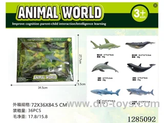 Large Ocean Animals (6 Styles) in Color Box