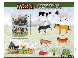 Large Farm Animals + Accessories (PET Bucket)