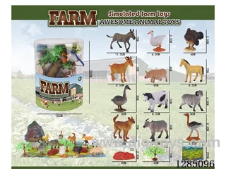Medium Farm Animals + Accessories (PET Bucket)