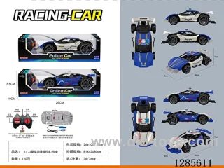 (Battery Included) 1:22 4ch RC Police Car(Blue/White 2-Colors)