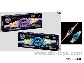 Large Retractable Double-edged Spinning Fire Sword(include charge battery)