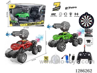 1:16 27MHz RC 7ch 6-Wheel Rock Crawler + RC Water Blast Turret + Spray Function + One-Button Demo + 1 Pack of Dry Water Blast Ammo + 1 Loading Funnel + Spotlight + Spray Bottle for Refilling (Battery Included)