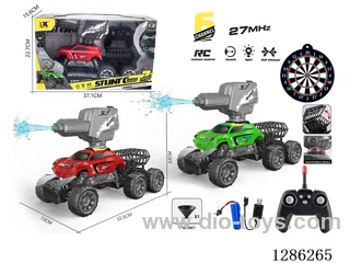 1:16 27MHz RC 6ch 6-Wheel Rock Crawler + RC Water Gun Cannon + 1 Loading Funnel + Spotlight (Batteries Included)