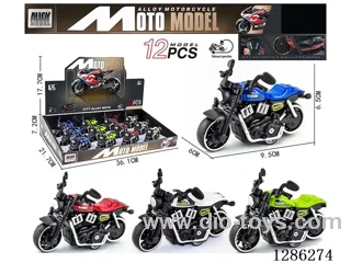 1:18 pull back alloy motorcycles 12PCS