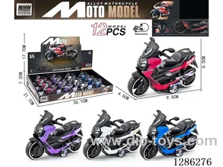 1:18 pull back alloy motorcycles 12PCS